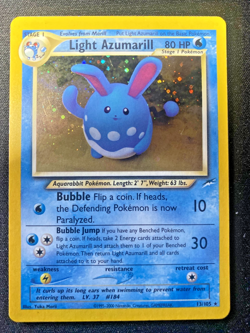 Light Azumarill 13/105 Pokemon Neo Destiny Holo Rare Unlimited Card LP - Image 1