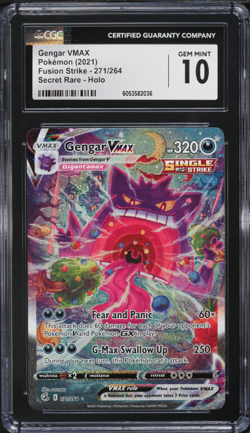 CGC 10 Gengar VMAX 271/264 Alt Art SWSH Fusion Strike Pokemon Graded Card - Image 1