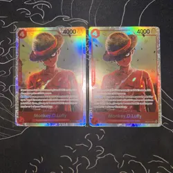 Monkey.D.Luffy SR OP12-015 Legacy of the Master Foil 2 Card Lot - Image 1