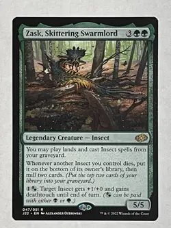 MTG Jumpstart 2022 Zask, Skittering Swarmlord (R) NM - Image 1