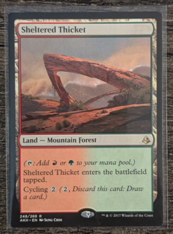 MTG: Sheltered Thicket (Amonkhet)(RARE) - Image 1