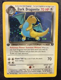 DARK DRAGONITE 2000 POKEMON TEAM ROCKET FIRST 1ST EDITION #5/82 HOLO SGC 7.5 - Image 2