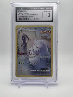 2022 Pokemon Abomasnow holo #TG01/TG30 Astral Radiance Trainer Gallery CGC 10 - Image 1