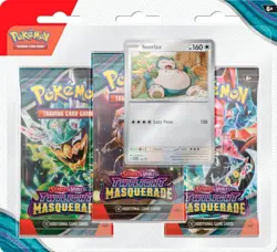 Pokemon TCG Twilight Masquerade Triple Blister Pack Snorlax (Sealed) - Image 2