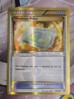 2015 Primal Clash XY Secret Rare Weakness Policy - 164/160 - Pokemon Card NM - Image 1