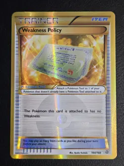 2015 Primal Clash XY Secret Rare Weakness Policy - 164/160 - Pokemon Card NM - Image 2