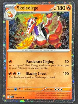Pokemon Skeledirge Cosmos Holo 038/198 SVI Scarlet & Violet NM - Image 1