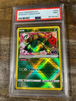 POKEMON 2022 GO RADIANT VENUSAUR #004 PSA 9 Mint RARE - Image 1