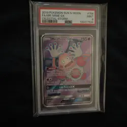 2018 Pokemon Sun & Moon Mr. Mime GX Celestial Storm Graded #156 PSA9 - Image 2