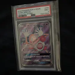 2018 Pokemon Sun & Moon Mr. Mime GX Celestial Storm Graded #156 PSA9 - Image 3