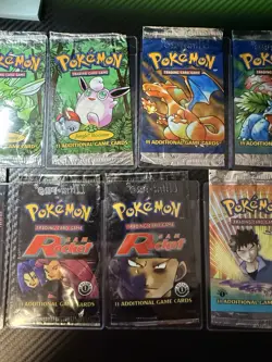 19X Pokemon Cards Vintage Booster Pack Lot Empty Base Set Jungle Fossil First Ed - Image 5