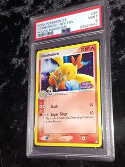 2006 Pokemon EX Holon Phantoms Combusken EX Reverse Holo #39 PSA 9 Mint - Image 2