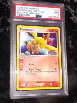 2006 Pokemon EX Holon Phantoms Combusken EX Reverse Holo #39 PSA 9 Mint - Image 3