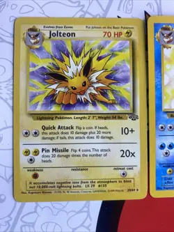 Pokemon TCG Jolteon Flareon Vaporeon Jungle Trio Non-Holo NM/LP - Image 3