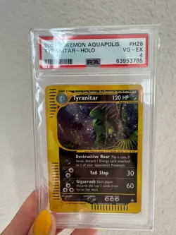 2003 POKEMON AQUAPOLIS #H28 TYRANITAR-HOLO PSA 4 - Image 1