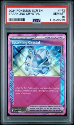 2024 Pokemon SCR EN Sparkling Crystal PSA 10 GEM Ace Spec #142 - Image 1