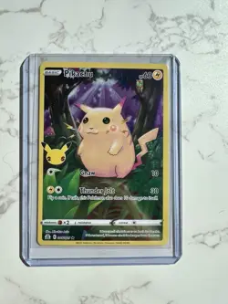 Pokemon TCG Pikachu 005/025 Celebrations 25th Anniversary Full Art Holo Rare - Image 1