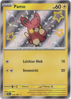 Pokemon Pamo Shiny Full Art Paldeas Schicksale PAF 142/091 NM Deutsch - Image 1