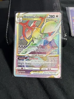 Pokemon TCG Arceus VSTAR Rainbow Rare Brilliant Stars 176/172 NM/M Condition - Image 1