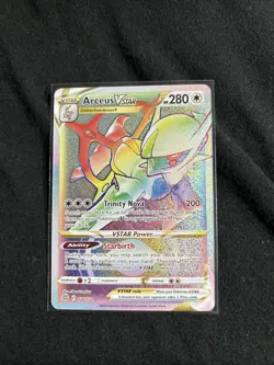 Pokemon TCG Arceus VSTAR Rainbow Rare Brilliant Stars 176/172 NM/M Condition - Image 3