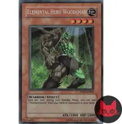 Yugioh Elemental HERO Woodsman PP02-EN004 Secret Rare NM - Image 1