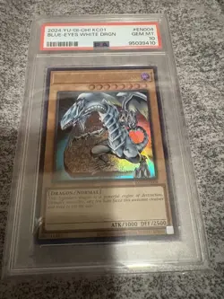 Blue-Eyes White Dragon Yugioh 2024 KC01-EN004 Ultra Rare PSA 10 - Image 1
