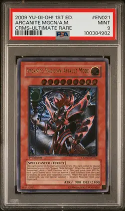 PSA 9 Arcanite Magician/Assault Mode Ultimate Rare 1st Ed CRMS-EN021 Yugioh - Image 1