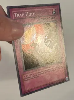 Yu-Gi-Oh! Trap Hole #LOB-058 Super Rare Foil NM - Image 2
