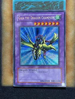 Yugioh Gaia The Dragon Champion LOB-125 Secret Rare Original Print LP - Image 1