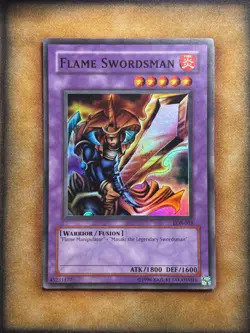 Yugioh Flame Swordsman LOB-003 Super Rare Original Print NM - Image 1