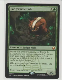 Badgermole Cub - Mythic MtG Card TLA 167 - Image 1