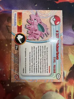 Pokemon Card - 2000 Topps Chrome Series 1 Nidorino #33 Holo Foil Black Logo NM - Image 2