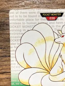 Pokemon Carddass Card Ninetales No.38 Bandai Pocket Monsters Green ver. 1996 - Image 3