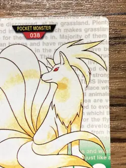 Pokemon Carddass Card Ninetales No.38 Bandai Pocket Monsters Green ver. 1996 - Image 4