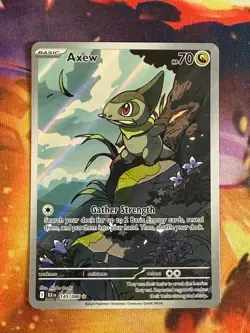 Pokemon TCG Axew 145/086 Illustration Rare NM Black Bolt SV New Near Mint Card - Image 1