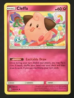 Pokemon TCG Cleffa 131/214 SM Unbroken Bonds Regular Uncommon LP CUTE CARD - Image 1