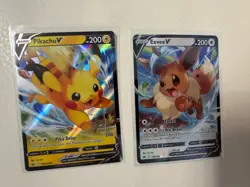 Pikachu V Black Star Promo SWSH285 Eevee 108 Crown Zenith Linking Cards Mint Set - Image 1