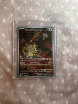 Team Rockets Meowth 203/182 SV10 Destined Rivals Illustrated Card Mint Condition - Image 1