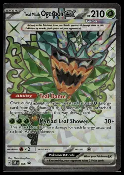 Teal Mask Ogerpon ex Ultra Rare SV: Scarlet & Violet Promo Cards 166 NM - Image 1