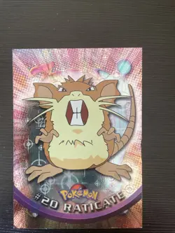 Pokemon 2000 Topps Chrome Card #20 RATICATE Holo Foil RARE TV Animation - Image 1