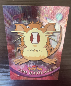 Pokemon 2000 Topps Chrome Card #20 RATICATE Holo Foil RARE TV Animation - Image 2