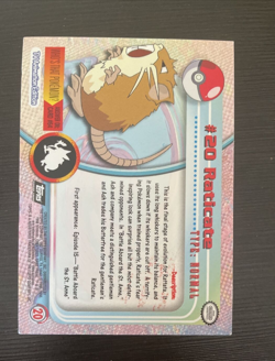 Pokemon 2000 Topps Chrome Card #20 RATICATE Holo Foil RARE TV Animation - Image 5