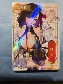 YELAN - GENSHIN IMPACT - GODDESS STORY - STAR PARTY - KSR-015 - HOLO CARD -WAIFU - Image 1