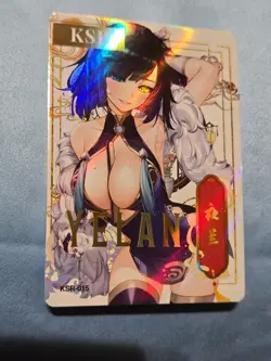 YELAN - GENSHIN IMPACT - GODDESS STORY - STAR PARTY - KSR-015 - HOLO CARD -WAIFU - Image 3