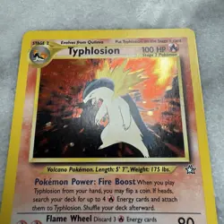 2000 Neo Genesis Typhlosion 18/111 Holo Rare WOTC Vintage Pokemon Card NM/LP - Image 2