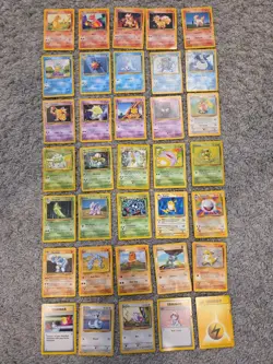 Pokemon Vintage Set common Lot (35 cards no duplicates: MP or HP) - Image 1