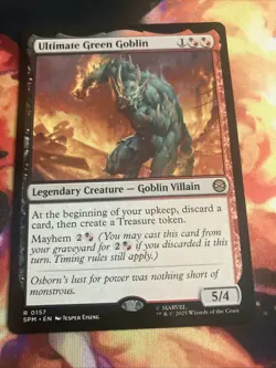 Ultimate Green Goblin 157 NM MTG Marvel's Spider-Man Magic - Image 1