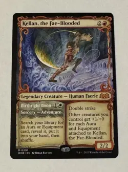 MTG Kellan, the Fae-Blooded (Showcase) Wilds of Eldraine NM - Image 1