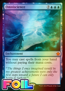 x1 Omniscience FDN Foundations MTG 161 FOIL MYTHIC M/NM 1x - Image 1