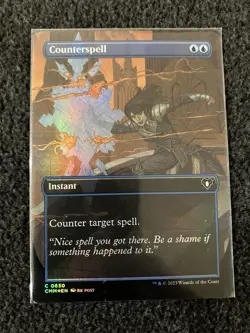Magic The Gathering MTG - Counterspell (Borderless) Foil - Commander Masters - Image 1